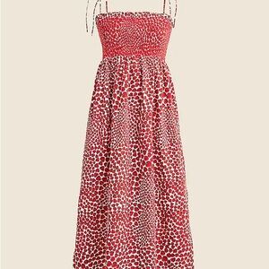 JCREW Paloma dress in strawberry swirl cotton poplin SIZE MEDIUM